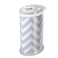 New Nappy Diaper Bin UBBI Pail GREY CHEVRON Eco Friendly