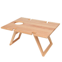 Stanley Rogers Folding Rectangle Travel Picnic Timber Table 48 x 38cm Wine 