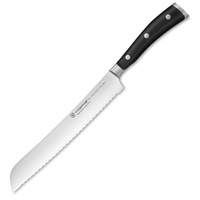 Wusthof Classic Ikon 20cm Bread Knife - Black