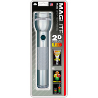 NEW MAGLITE 2D Cell ST2D096 GREY LED Flashlight Made in USA