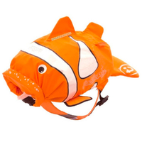 New TRUNKI PaddlePak Waterproof Medium Swim Backpack - CHUCKLES Clown Fish