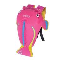 New TRUNKI PaddlePak Waterproof Medium Swim Backpack - CORAL PINK Fish