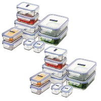 Glasslock Tempered Glass Microwave Safe Container Set W/ Lid Oven 20pc