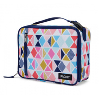 NEW PACKIT VERTICAL COOLER LUNCH BAG FREEZE AND GO - FESTIVE GEM PACK IT USA DESIGN