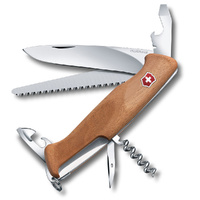 Victorinox Swiss Army Ranger Wood 55 Large Pocket Knife - Walnut 38020