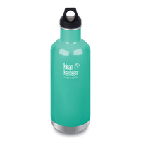 KLEAN KANTEEN CLASSIC INSULATED 32OZ 946ML SEA CREST AQUA BPA FREE WATER BOTTLE 