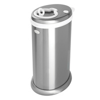New Nappy Diaper Bin UBBI Pail METALLIC CHROME Eco Friendly