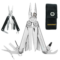 New Leatherman WAVE PLUS + Stainless Steel Multi Tool & Nylon Sheath & Squirt Black