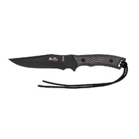 New Muela Typhoon Black Blade Hunting Knife , Black Micarta Handle
