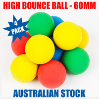 4 PACK COLOUR HI HIGH BOUNCE HAND BALL RUBBER HANDBALLS ANTI STRESS KID 4PC