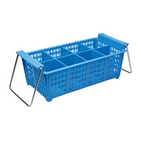 Caterrax Cutlery / Flatware Basket with Handles 8 Compartments - 425 x 200 x 150mm