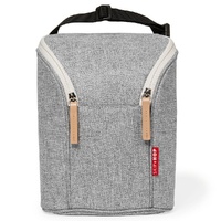 SKIP HOP GRAB & GO DOUBLE BOTTLE BAG WARMER - GREY MELANGE