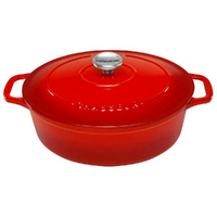 Chasseur Oval French Oven 27cm / 4L Inferno Red - Made in France