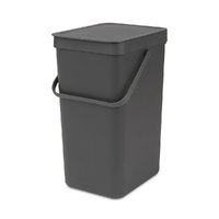Brabantia Waste Bin Sort & Go 16 Litre , Grey