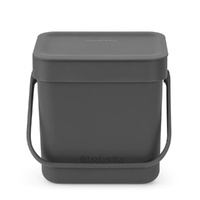 Brabantia Waste Bin Sort & Go 3 Litre , Grey