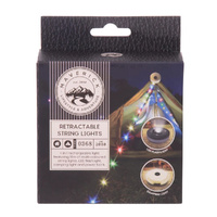 Maverick Retractable LED Rainbow String Lights 10m , USB-C Rechargeable