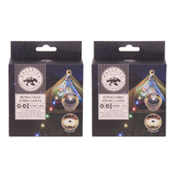 Maverick Retractable LED Rainbow String Lights 10m USB-C Rechargeable Set of 2