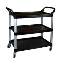 Sunnex Utility Trolley 3 Tier Black 1060 x 480 x 1000mm