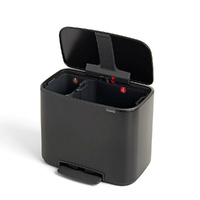 Brabantia Bo Pedal Rubbish Garbage Bin 11 / 23 Litre , 54cm , Matt Black