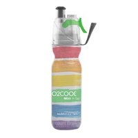 NEW 02 COOL MIST 'N SIP 20OZ 590ML WATER DRINK BOTTLE WATERCOLOUR 02COOL O2COOL