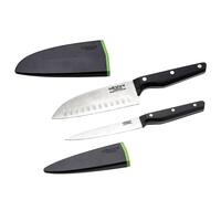 WILTSHIRE STAYSHARP TRIPE RIVET 2PC SANTOKU UTILITY DUO KNIFE SET 41437