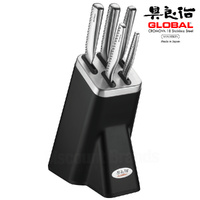 NEW GLOBAL NI 6pc Kitchen Knife Block Japanese Knives 6 Piece 79846 