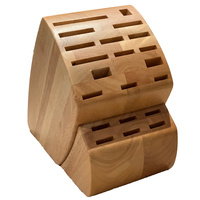 NEW 21 Slot Beechwood Knife Block - EMPTY (no knives)