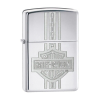 New Zippo High Polish Chrome Harley Davidson Chain Lighter