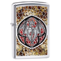 NEW ZIPPO ANN STOKES HIGH POLISH CHROME DRAGON FUSION LIGHTER