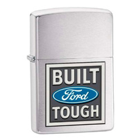 NEW ZIPPO BRUSHED CHROME FORD BUILT TOUGH LIGHTER