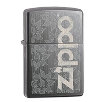 NEW ZIPPO BLACK ICE LOGO LIGHTER