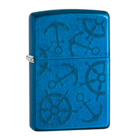 NEW ZIPPO BLUE CERULEAN ICED NAUTICAL LIGHTER
