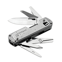 LEATHERMAN FREE T4 MULTI-TOOL STAINLESS & NYLON SHEATH , 12 TOOLS