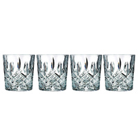 Marquis by Waterford Markham Crystalline Old Fashion Whiskey Tumbler Set of 4