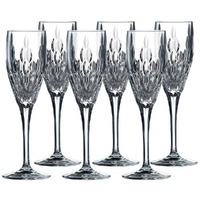 ROYAL DOULTON RETRO CRYSTAL STEMWARE CHAMPAGNE FLUTE 150ML , SET OF 6 GLASSES