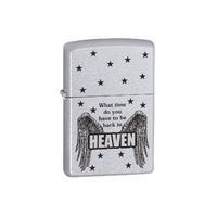 ZIPPO WHAT TIME SATIN CHROME FINISH CIGAR CIGARETTE LIGHTER