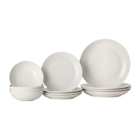 Royal Doulton Gordon Ramsay Maze White 12pc Dinner Stoneware Set , Set of 12