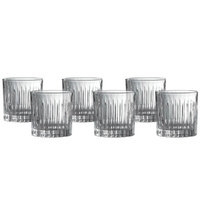 NEW ROYAL DOULTON LINEAR CRYSTALLINE WHISKEY TUMBLER 250ML SET OF 6