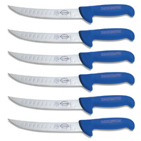 F DICK ERGOGRIP 8" / 21CM BUTCHERS KNIFE W/ KULLEN EDGE 8242521K , SET OF 6