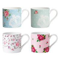 Royal Albert Tea Party Casual Mugs Set 4 Piece
