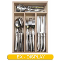 ** LAGUIOLE BY ANDRE VERDIER DEBUTANT CUTLERY SET MIRROR 24PC , STAINLESS STEEL