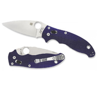 NEW SPYDERCO MANIX 2 G-10 S110V PLAIN BLADE FOLDING KNIFE DARK BLUE YSC101GPDBL2 