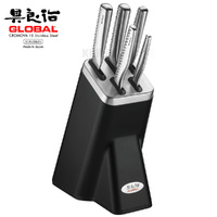 *NEW GLOBAL 79846 NI 6PC KNIFE BLOCK SET 6 PIECE KITCHEN JAPANESE KNIVES