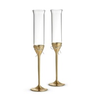 Vera Wang by Wedgwood Love Knots Gold Toasting Champagne Flute , 2pc Set 