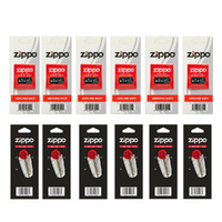 Zippo Lighter 6 x Flints & 6 x Wicks , Total 36 Flints + 6 Wicks