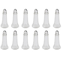 12 x Glass Salt and Pepper Shakers Tower 30ml