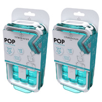 Icebreaker Pop Ice Maker Clear Water Blue , Set of 2 