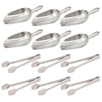 Trenton Candy Bar Serving 12 Piece Set , 6 Scoops + 6 Sugar Tongs