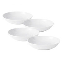 Royal Doulton Gordon Ramsay Maze White 24cm Pasta Bowl Set of 4 , 4pc