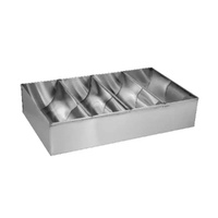 Trenton Stainless Steel 4 Compartment Cutlery Box 450x260x100mm